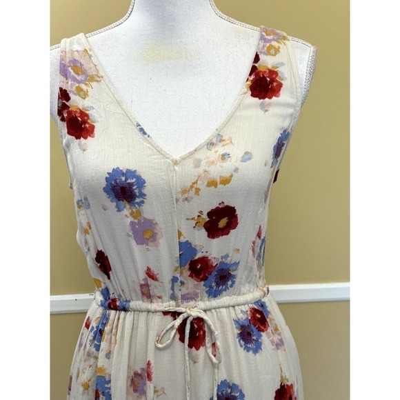 Lucky Brand cream floral maxidress, small, coastal, beach, flowy, wedding - Picture 4 of 7
